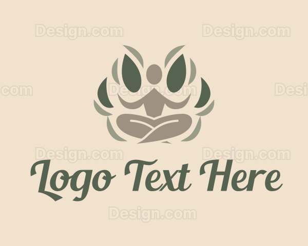 Yoga Wellness Leaves Logo