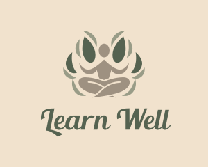 Yoga Wellness Leaves logo design