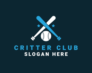 Baseball Bat Star logo design