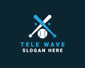 Baseball Bat Star logo design