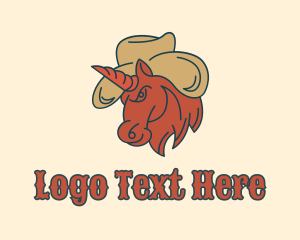 Cowboy Hat Unicorn  logo