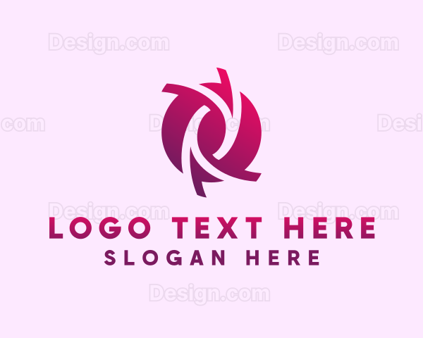 Abstract Purple Circle Logo