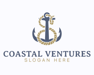 Nautical Anchor Letter S Logo