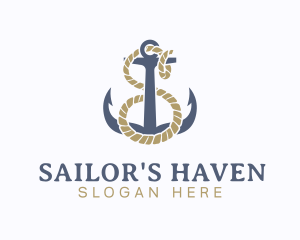 Nautical Anchor Letter S logo design