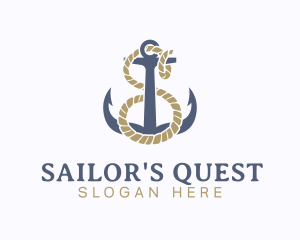 Nautical Anchor Letter S logo design