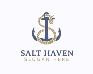 Nautical Anchor Letter S logo design