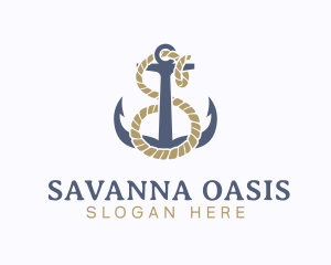 Nautical Anchor Letter S logo design