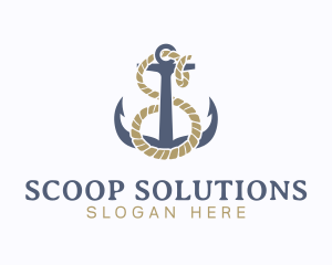 Nautical Anchor Letter S logo design