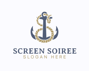 Nautical Anchor Letter S logo design