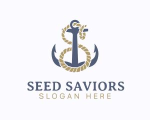 Nautical Anchor Letter S logo design