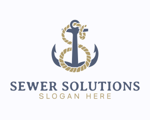 Nautical Anchor Letter S logo design