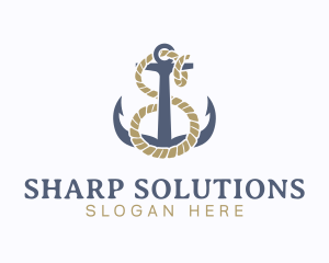 Nautical Anchor Letter S logo design