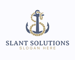 Nautical Anchor Letter S logo design