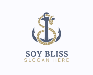 Nautical Anchor Letter S logo design