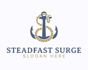 Nautical Anchor Letter S logo design