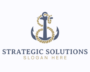 Nautical Anchor Letter S logo design