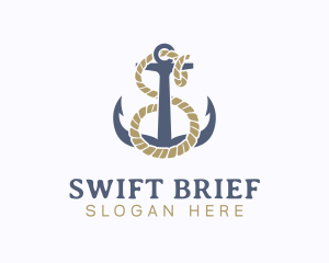 Nautical Anchor Letter S logo design