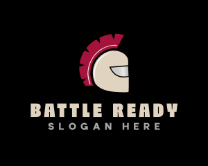 Spartan Helmet Warrior logo design