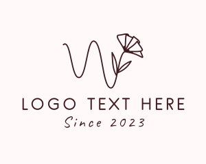 Tulip Letter W logo
