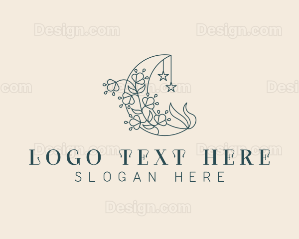 Floral Boho Moon Logo