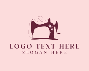 Floral Sewing Machine Tailoring logo