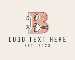 Ornate Swirl Letter B logo