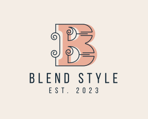 Ornate Swirl Letter B logo design