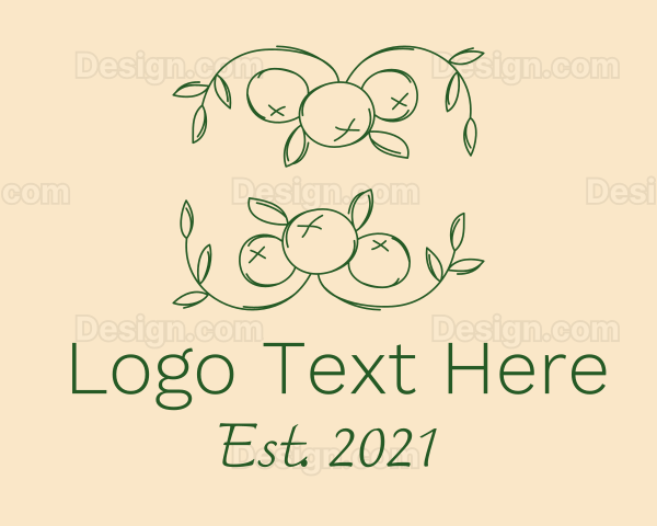 Organic Fruit Wreath Logo