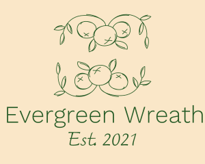 Organic Fruit Wreath logo design