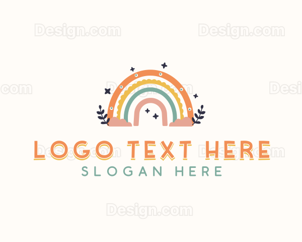 Rainbow Kindergarten Boho Logo