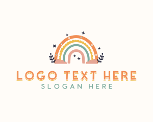 Rainbow Kindergarten Boho Logo