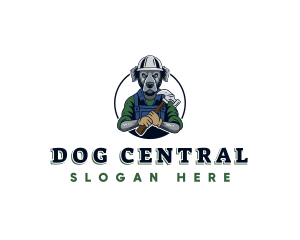 Dog Hammer Construction logo design