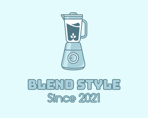 Blue Organic Blender logo design