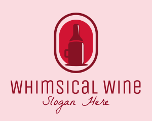 Mug Wine Bottle logo design