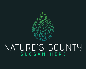 Nature Leaves Droplet  logo design