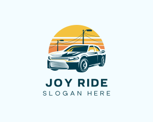 Sunset Car Ride logo design