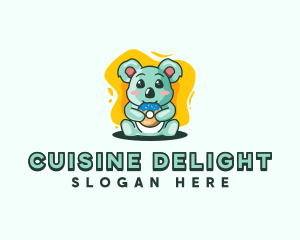 Koala Donut Food logo design