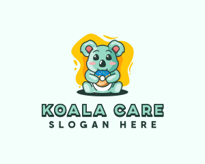 Koala Donut Food logo