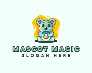 Koala Donut Food logo design