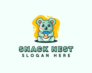 Koala Donut Food logo design