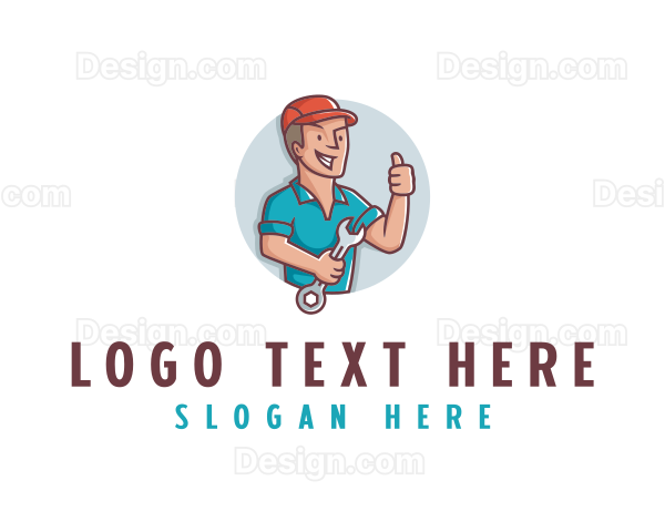 Happy Handyman Repair Logo