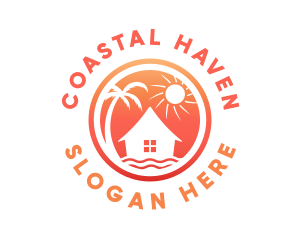 Island Vacation House logo design