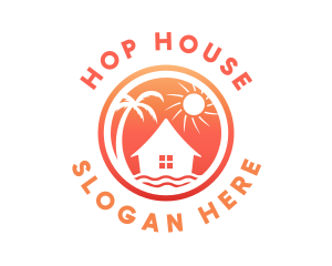 Island Vacation House logo design