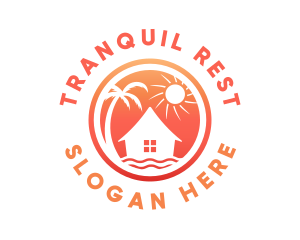 Island Vacation House logo design