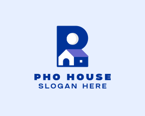 House Real Estate Letter P logo design