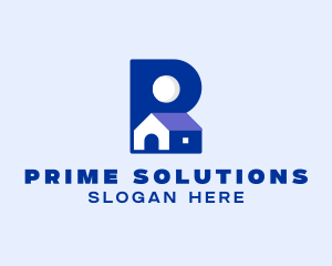 House Real Estate Letter P logo design