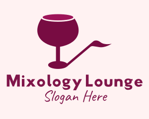 Wine Glass Music Note logo design