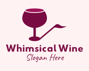 Wine Glass Music Note logo design