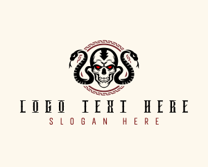 Skull Head Python logo