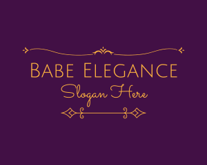 Luxurious Elegant Text logo design